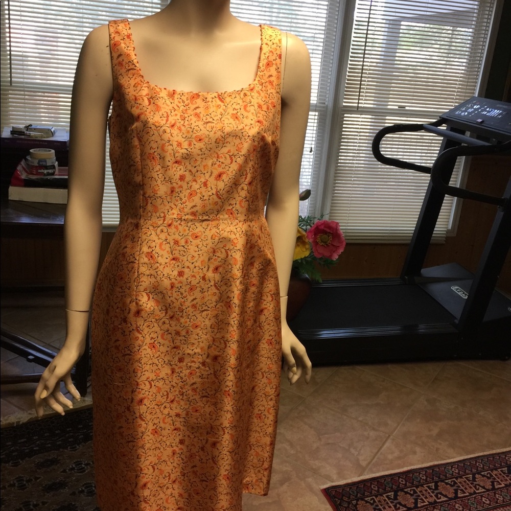 Kay Unger shell dress orange size 8